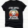 GeckoCustom Three Things You Don't Mess With Vintage Retro Photo Shirt, Personalized Custom Photo Dog Shirt H458