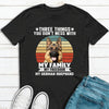 GeckoCustom Three Things You Don't Mess With Vintage Retro Photo Shirt, Personalized Custom Photo Dog Shirt H458