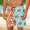 Custom Photo Paw Pattern Beach Shorts - Custom Funny Pet Lover Gift CH07 910558
