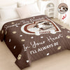 Custom Photo Paw Print Heart-shaped Dog Cat Memorial Quilt Blanket For Pet Lovers HO82 900672