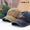 Custom Photo Dog Cat Dad Washed Denim Baseball Cap TH10 894381