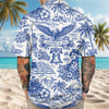 America 250th Anniversary Toile De Jouy Style Patriotic Hawaii Shirt CH07 910402
