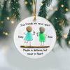 Custom Sea Glass True Friends Are Never In Apart 3D Effect Ceramic Ornament LM32 897107