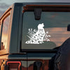 Custom Floral Dog Memorial Car Window Decal Sticker HA75 898118