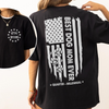 Custom Name Best Dog Mom Ever Paw American Flag Back & Front Dark Shirt LM32 899519