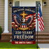 Custom Family Name One Nation Under God 250 Years Of Freedom 1776-2026 Garden Flag CH07 911772