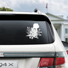 Custom Floral Dog Memorial Car Window Decal Sticker HA75 898118