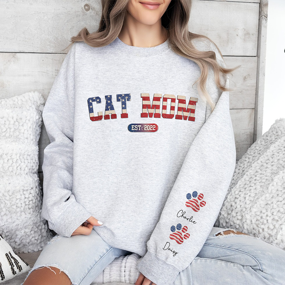 I'm A Cool Dog Mama - Dog Personalized Sweatshirt With Design On Sleeve HA75 920028