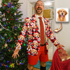 Custom Dog Photo With Christmas Pattern Family Men's Suits HO82 900428