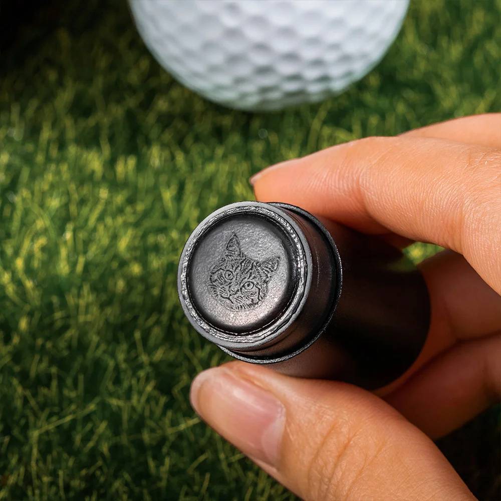 Personalised Dog Cat Pet Portrait Photo Golf Ball Stamp, Birthday Gift for Golf Players, Pet Lovers HO82 900620