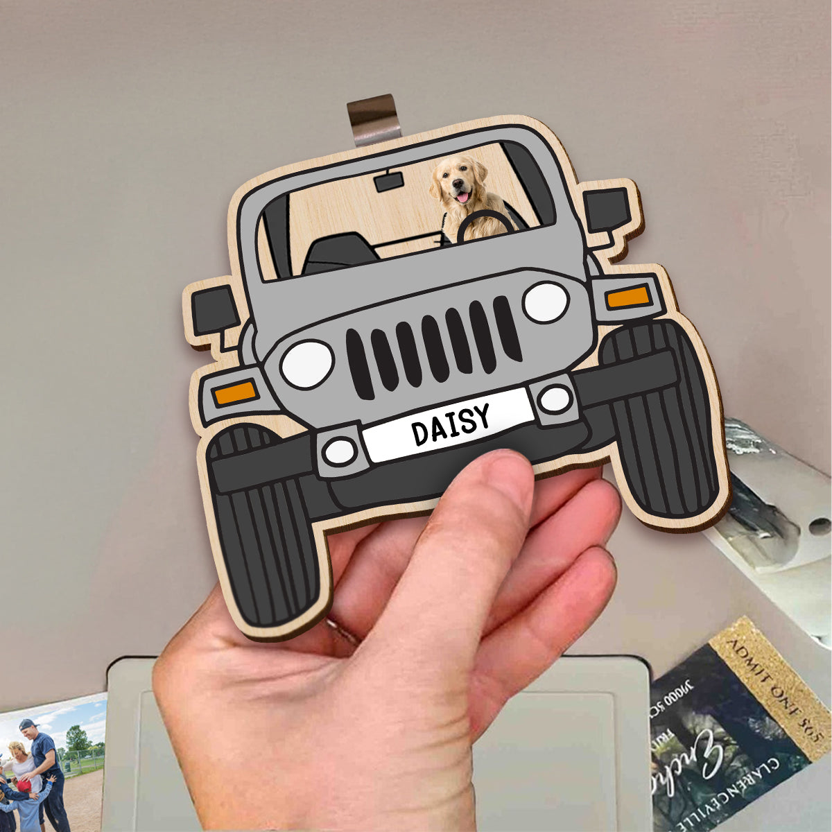 Custom Photo Visor Clip Gift For Dog Cat Lovers HO82 893654