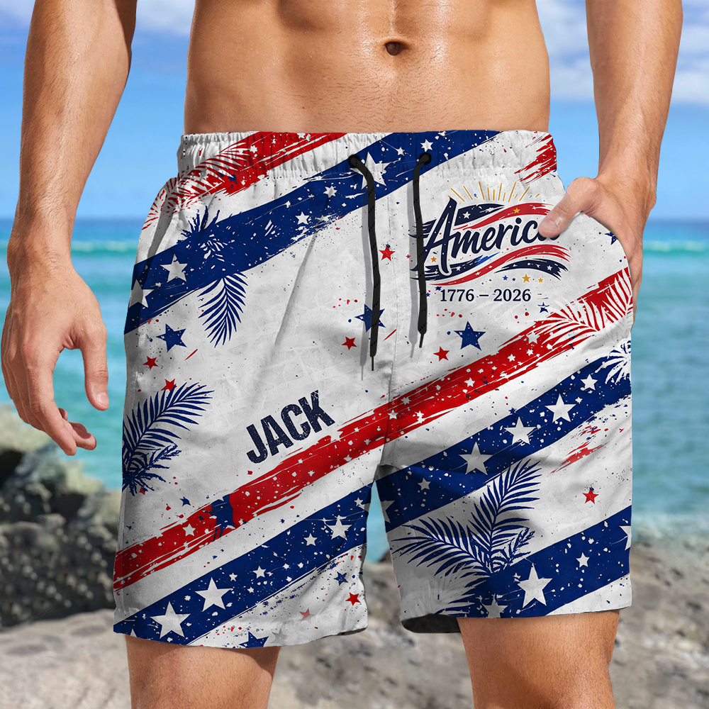 Custom Name America 250 Years Semiquincentennial 1776-2026 Beach Shorts HO82 901870
