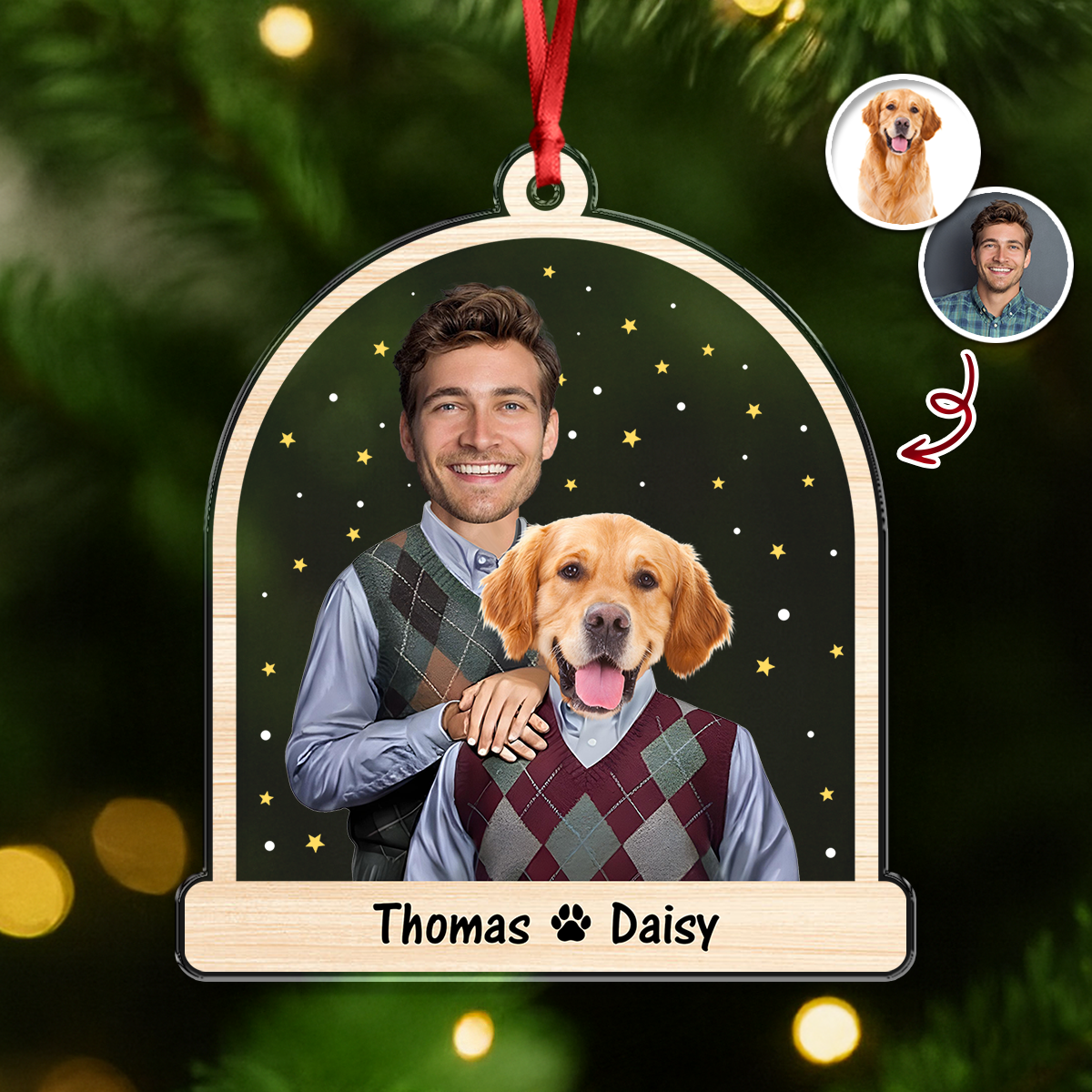 Custom Funny Step Brothers Acrylic Ornament Christmas Gift For Pet Lovers HA75 898272