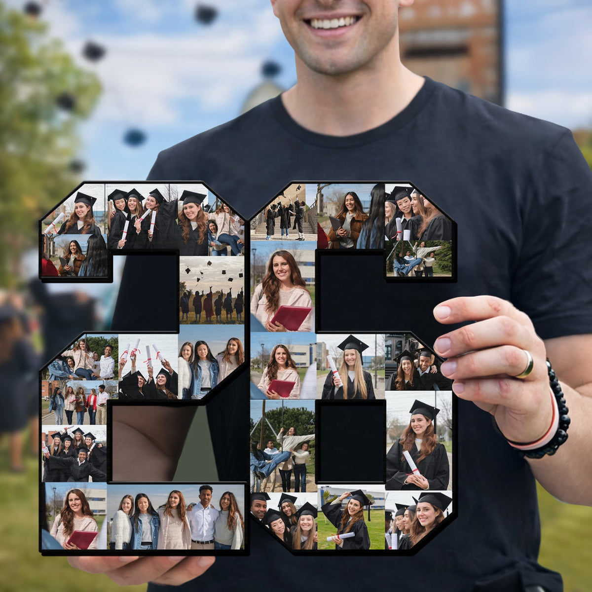 The Photo Collage And Wood Frame For Seniors Graduation Day TH10 898801