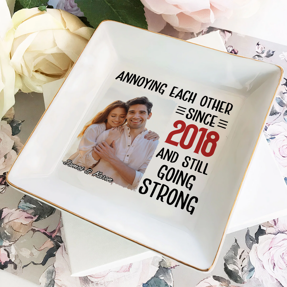 Custom Photo Annoying Each Other Valentine Jewelry Dish Gift For Couple HO82 901120