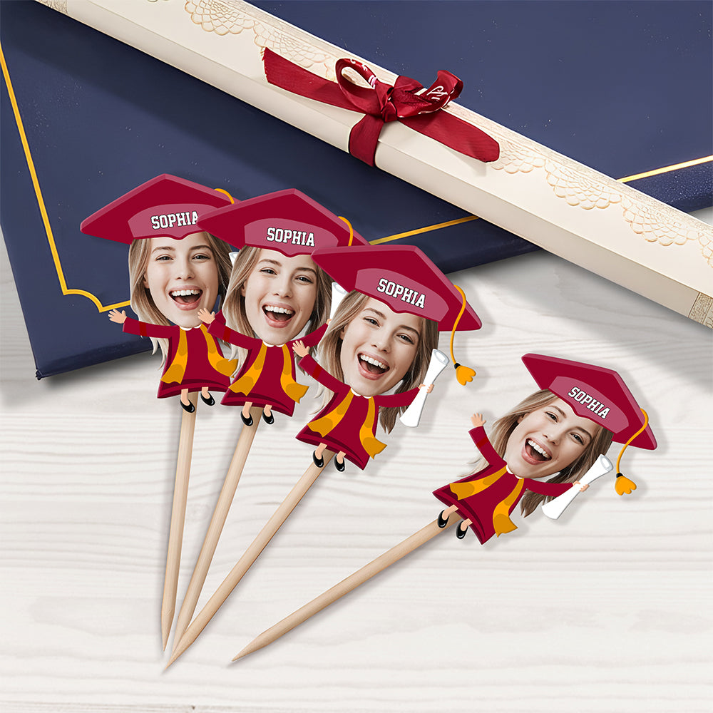 Custom Funny Face Class of 2026 Graduation Decoration Cupcake Toppers HA75 891992