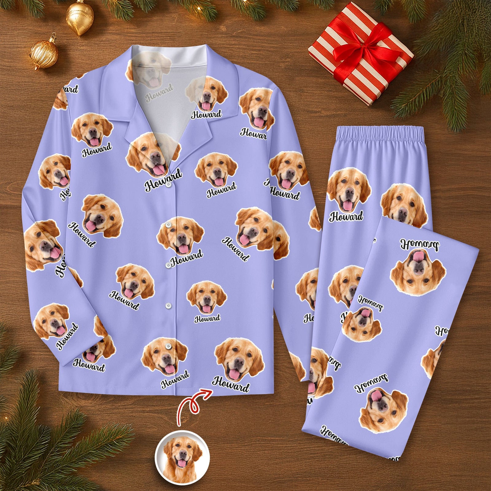 Custom Dog Photo Personalized Cute Puppy Pajamas CH07 899670