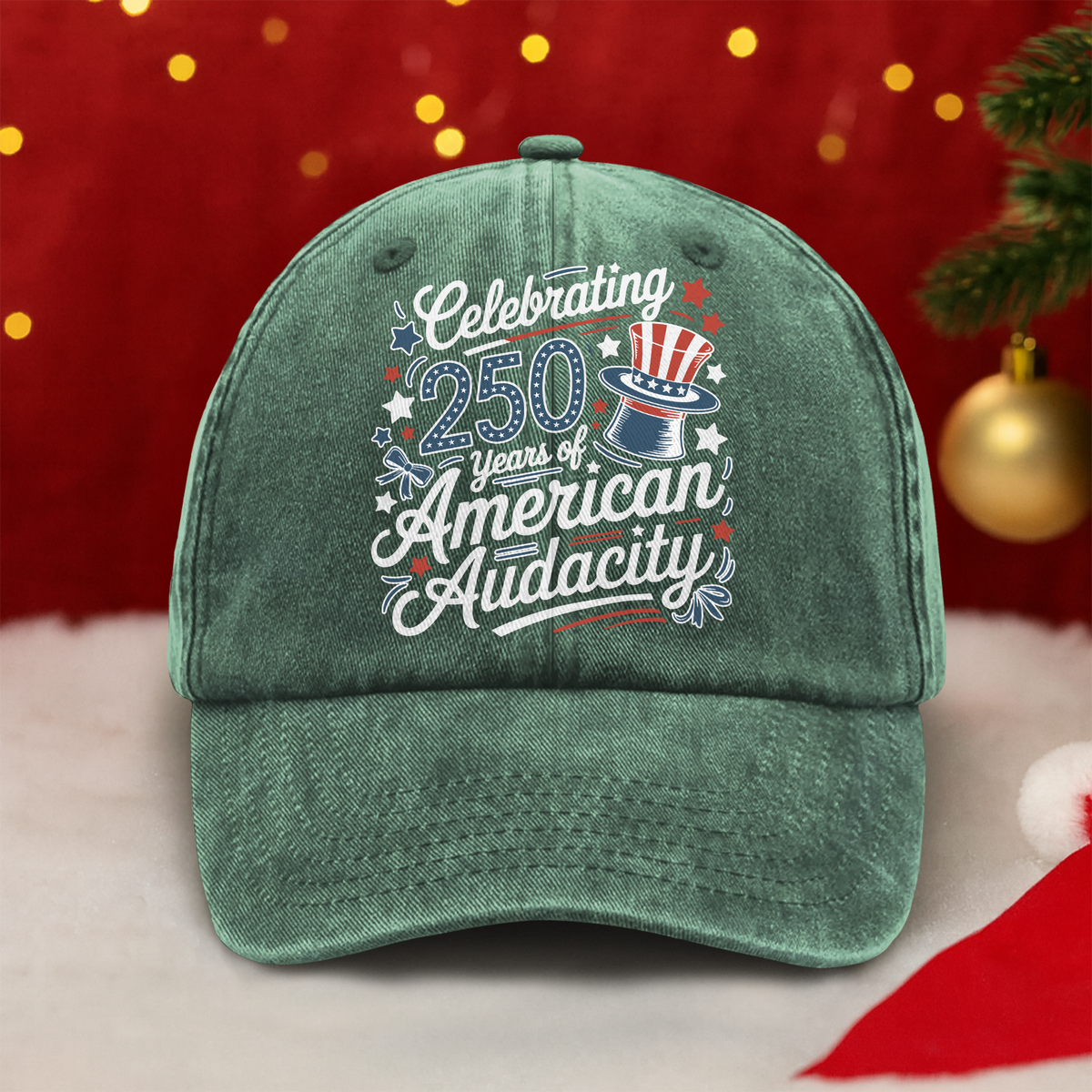 250 Years America 250th Anniversary USA 4th of July Washed Denim Baseball Cap HO82 894818