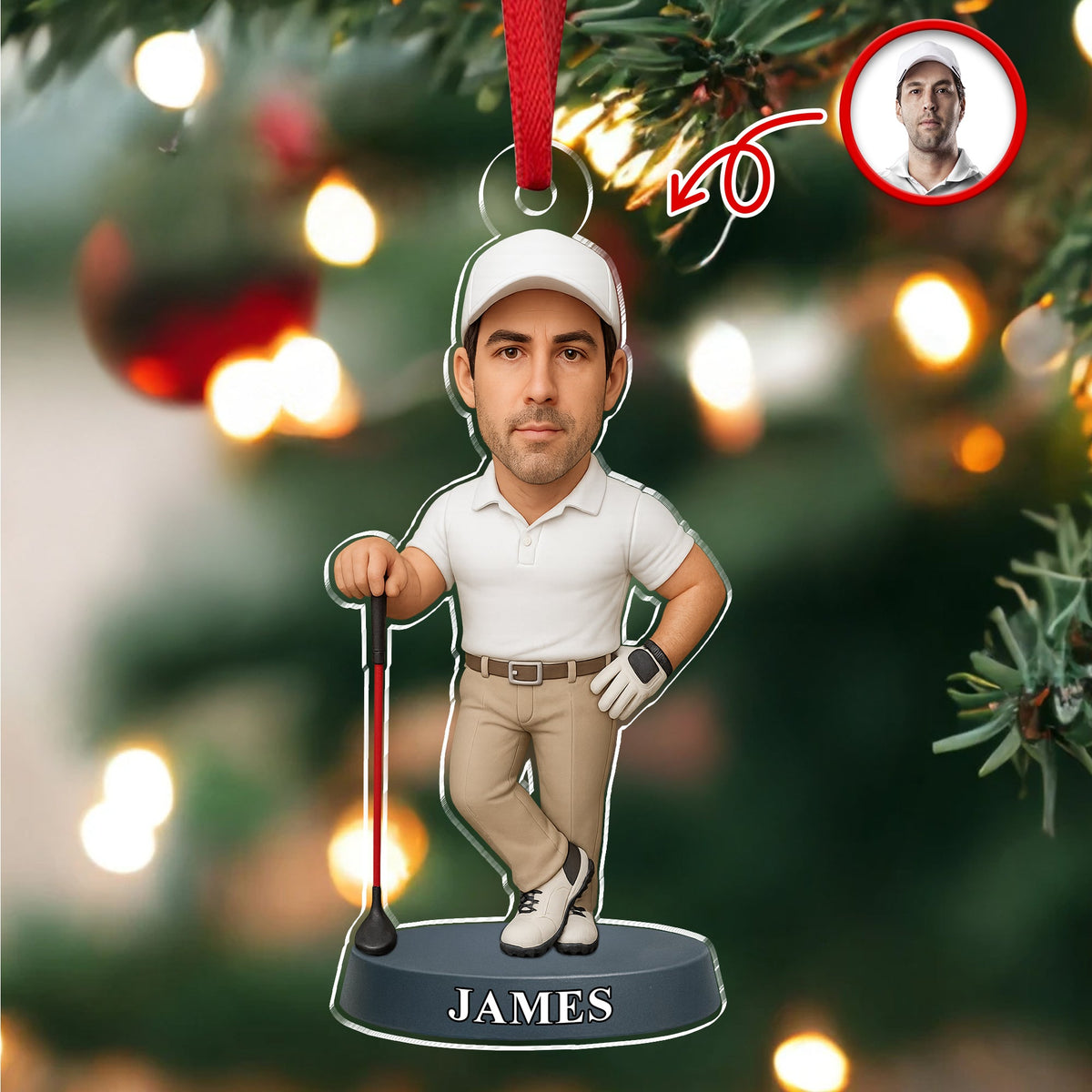 Custom Photo Golf 3D Effect Figure Art Acrylic Ornament Gifts For Golf Lovers HA75 897624