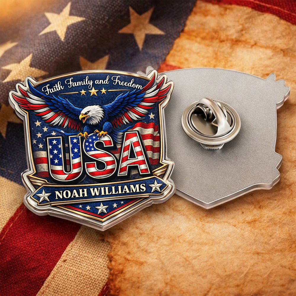 Personalized Faith, Family & Freedom America 250 Years Acrylic Pin HO82 901786