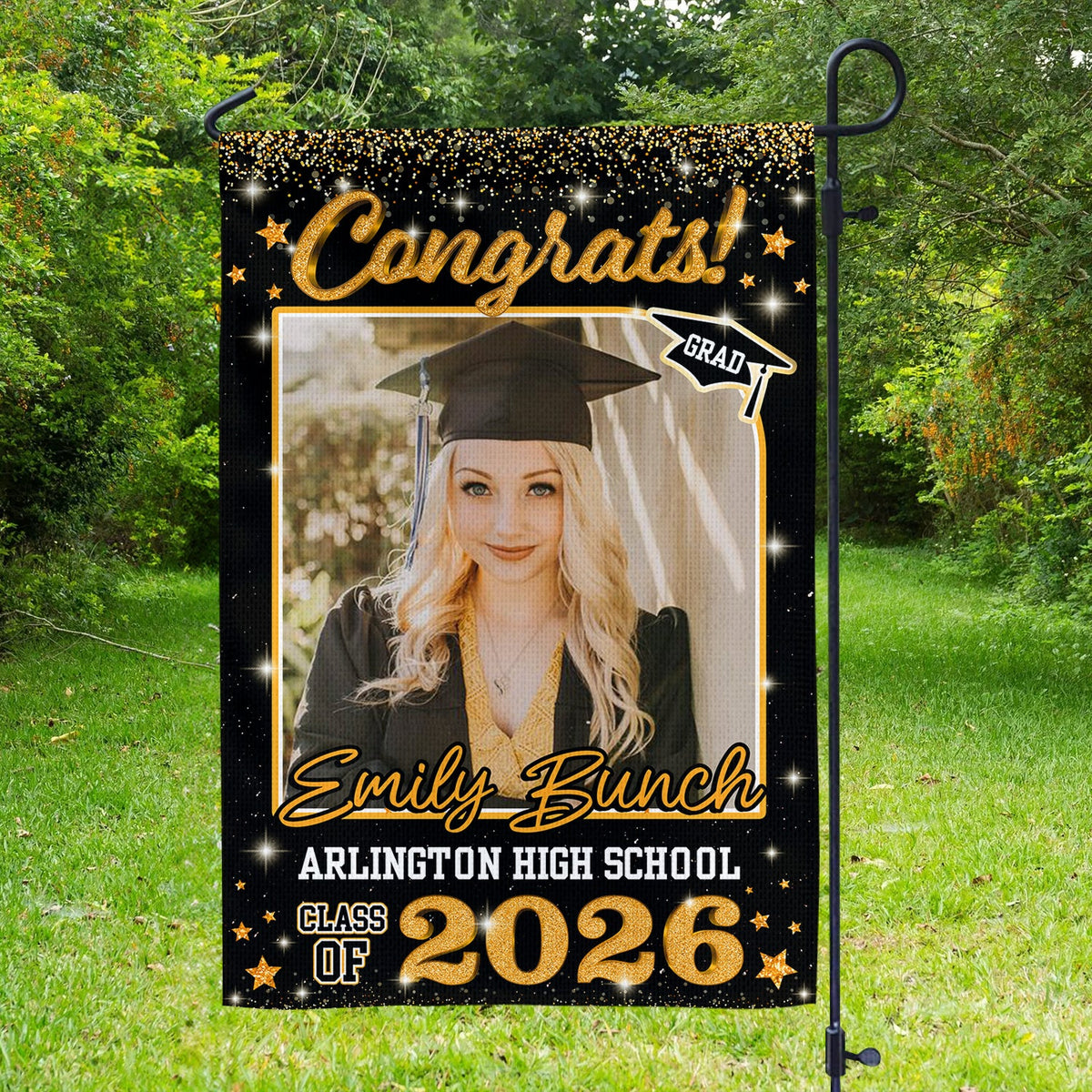 Custom Photo Class of 2026 Garden Flag Congrat Grad Gift, Graduation Decorations CH07 910756