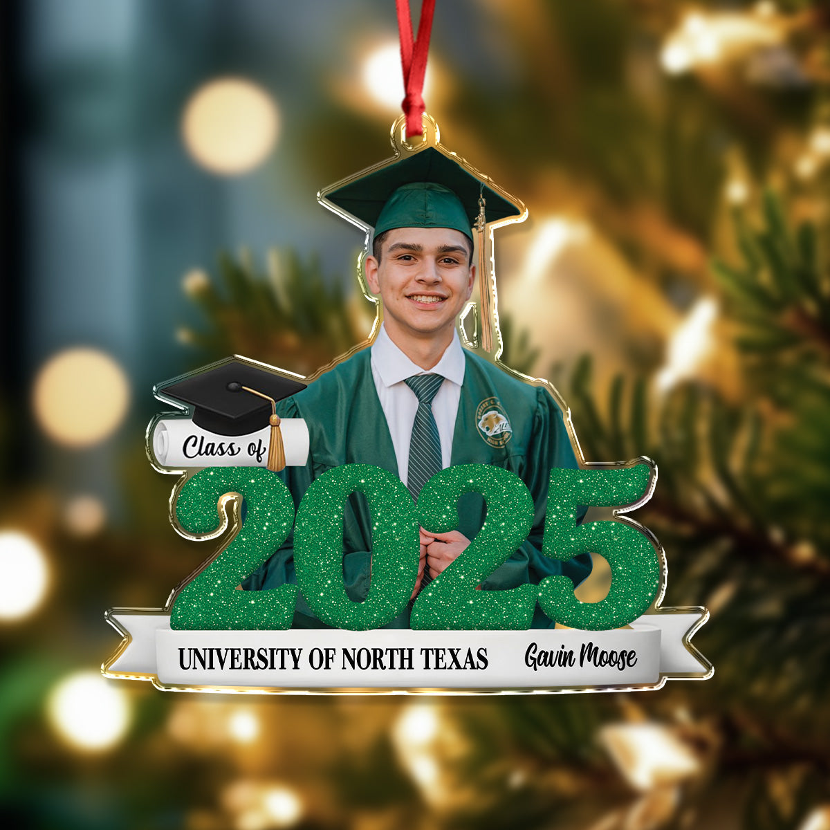 Custom Photo Class Of 2025 Graduation Senior Keepsake Acrylic Ornament LM32 897183