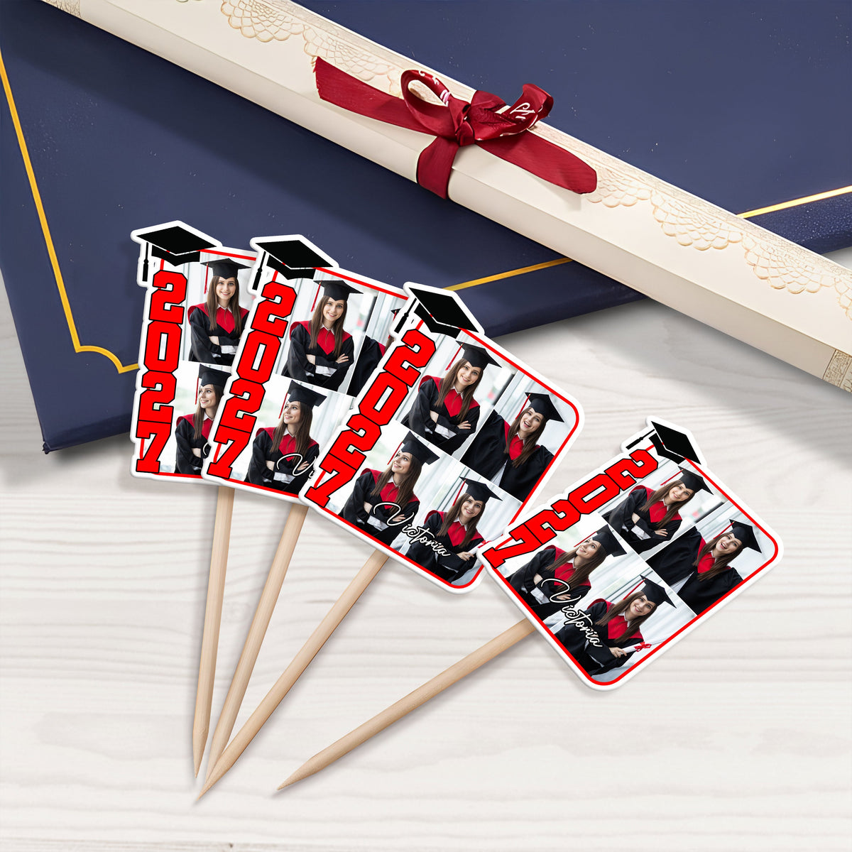 Custom Photo 2026 Graduation Party Decoration Cupcake Toppers LM32 893265