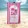 Custom Birthday Trip Beach Towel – Personalized Coastal Vacation Towel, Birthday Gift for Mom LM32 899667