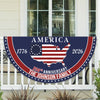 Personalized Family Name America 250th Anniversary Non-Pleated Fan Flag HA75 920286