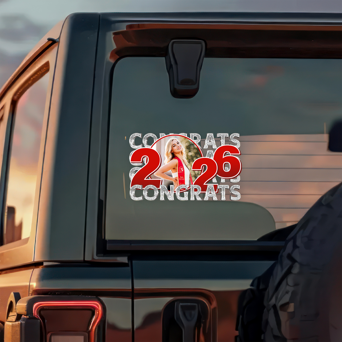 Custom Photo Congrats Class Of 2026 Graduation Car Window Decal Sticker HA75 920072