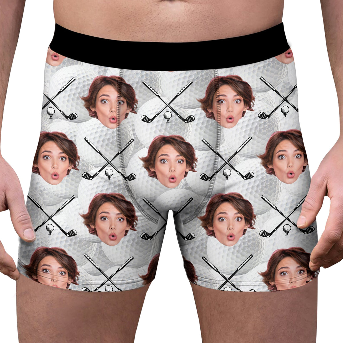 Custom Photo Golf Ball Men's Boxer Gift for Golf Lovers LM32 897635