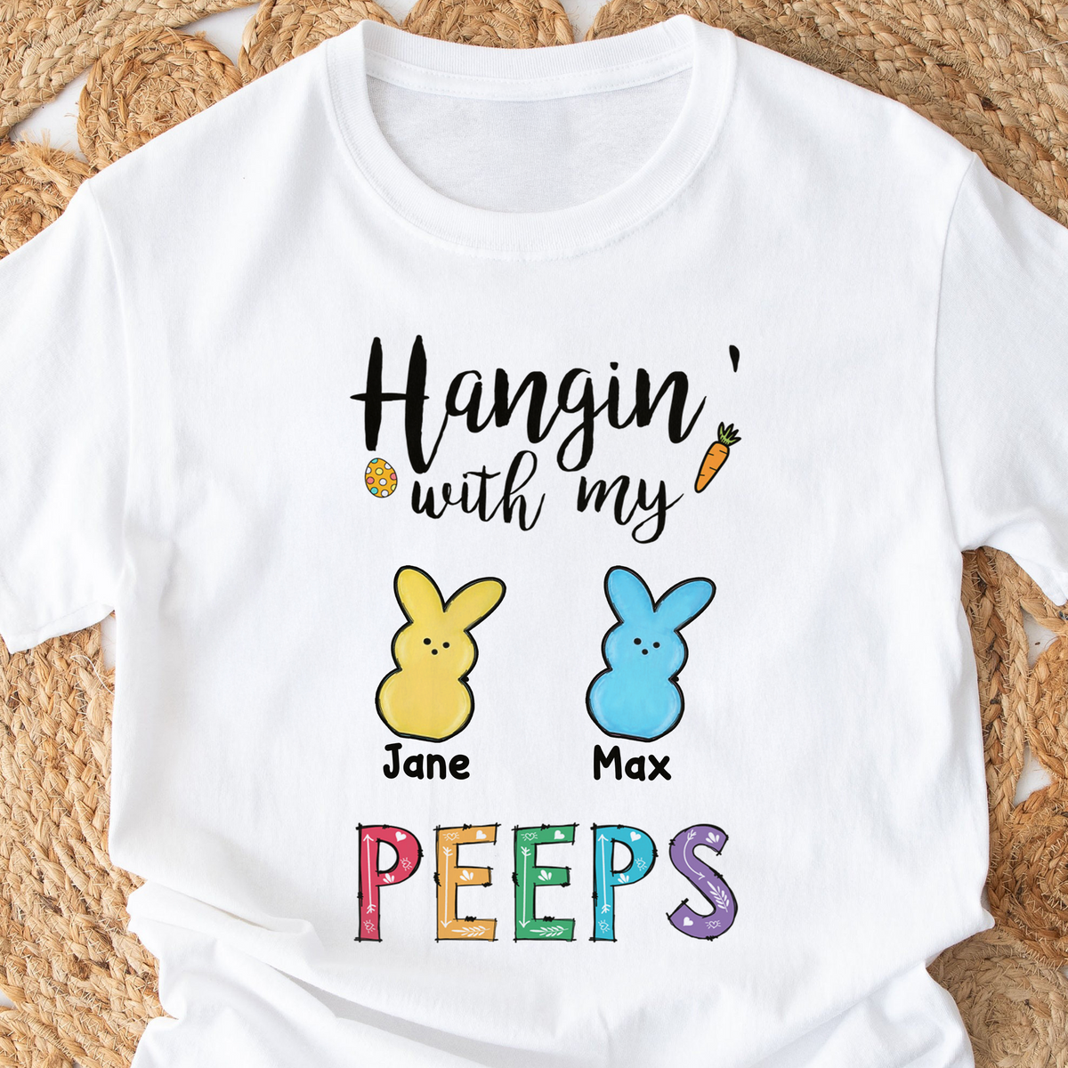 Hangin’ With My Peeps Easter Bright Shirt Personalized Gift For Easter Day HO82 901210