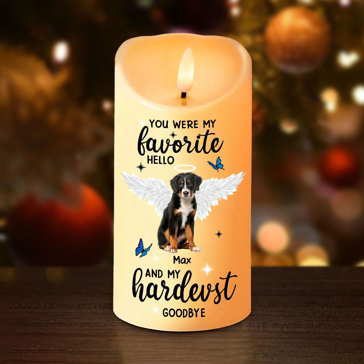 Custom Photo You Were My Favorite Hello and My Hardest Goodbye Led Candle CH07 895718