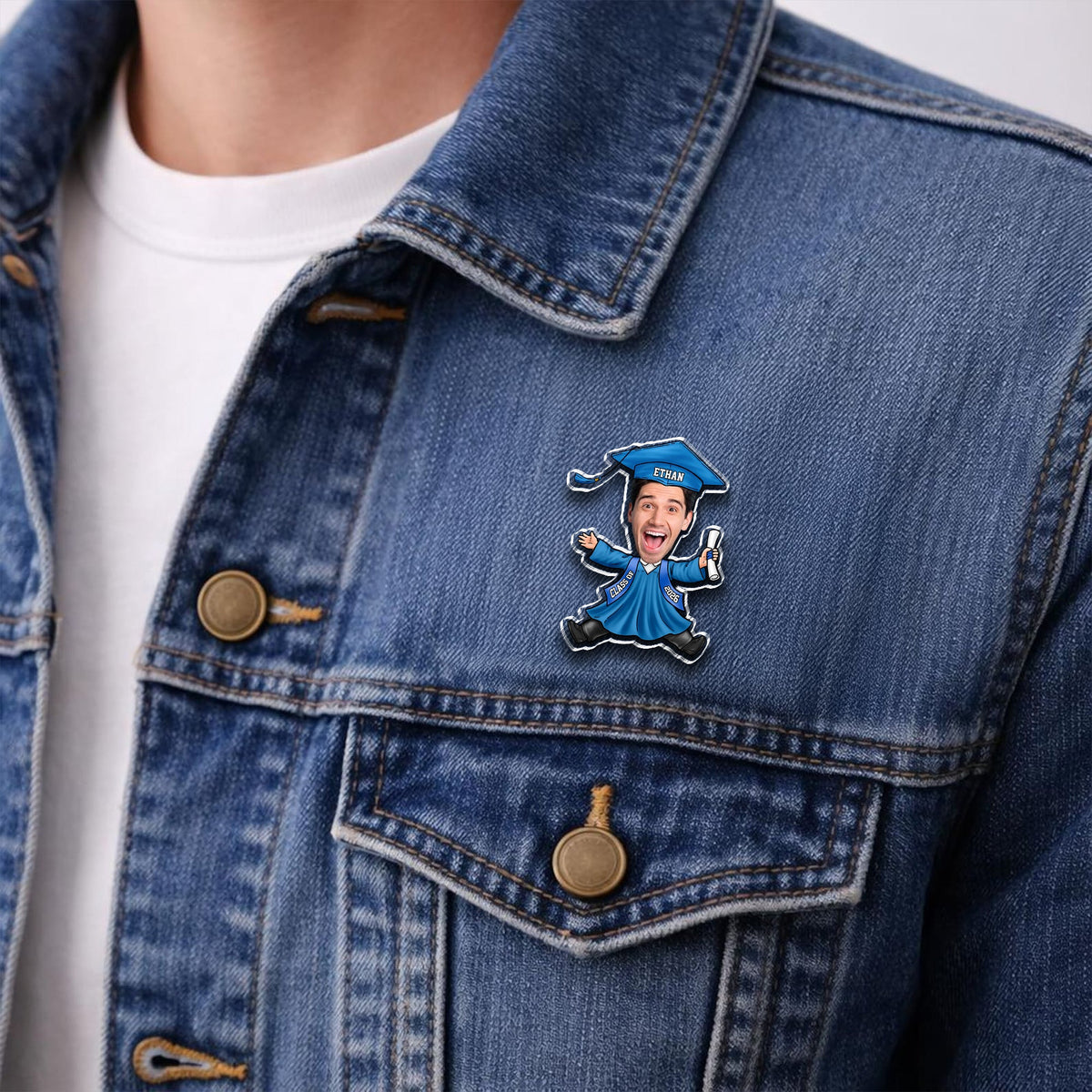 Custom Funny Face Class of 2026 Graduation Acrylic Pin TH10 169299