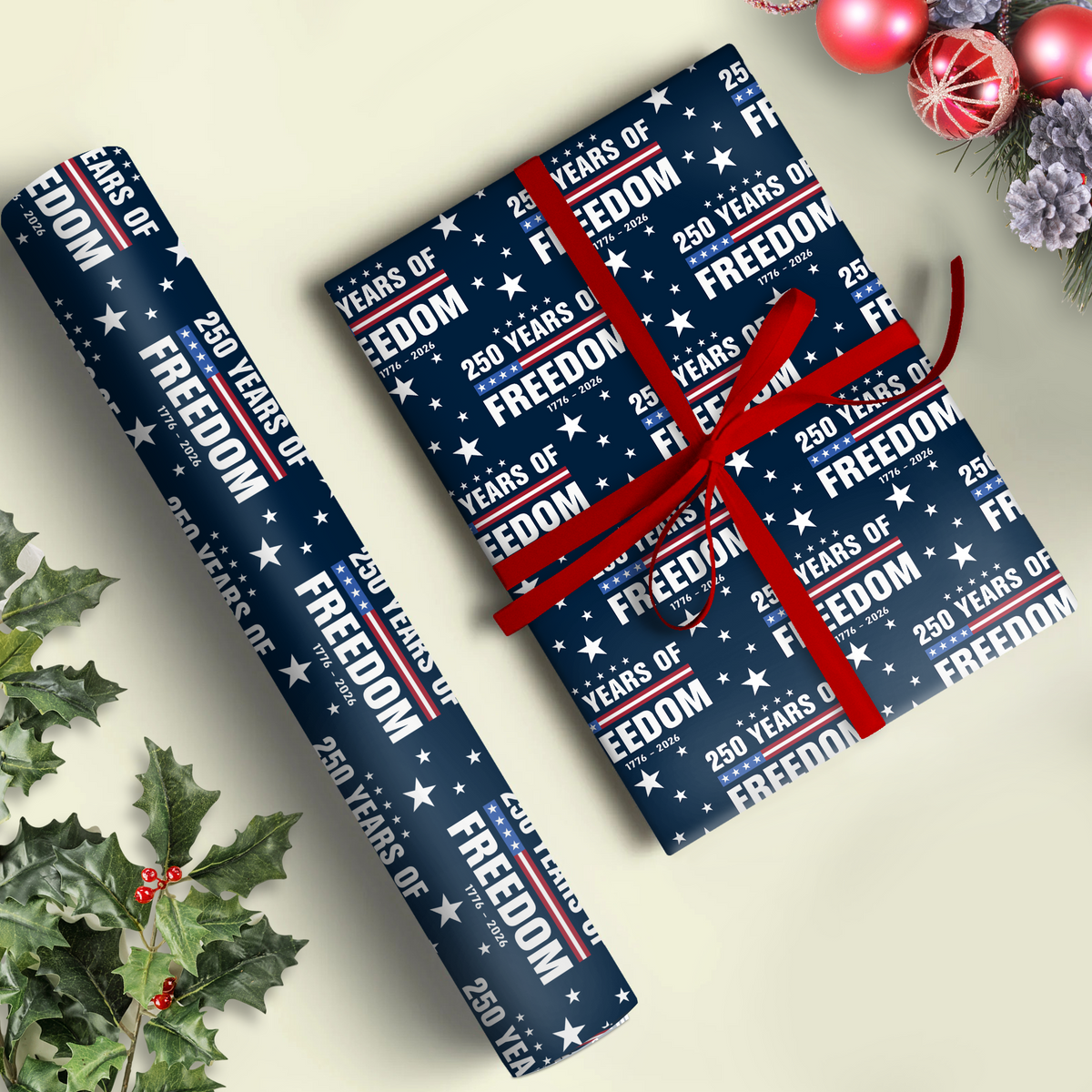 250 Years Of Freedom 1776-2026 4th Of July Wrapping Paper HO82 900676
