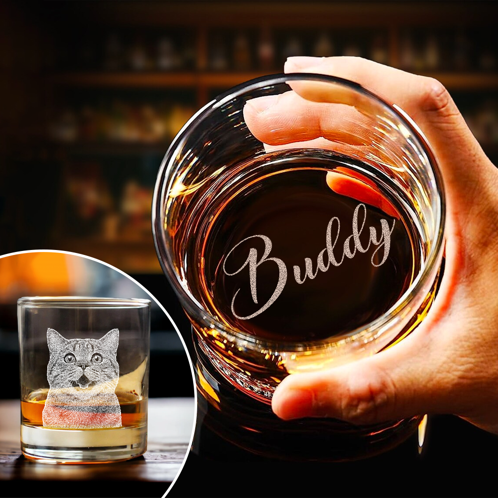 Custom Your Cat Photo And Name Whiskey Glass TH10 892779