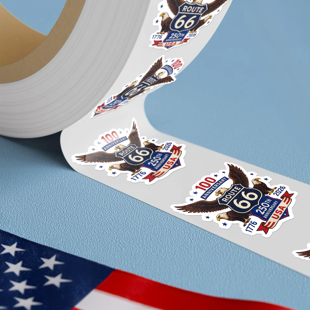 100 Years Of Route 66 And 250 Years Of USA Roll Sticker For Car Lover HA75 920356