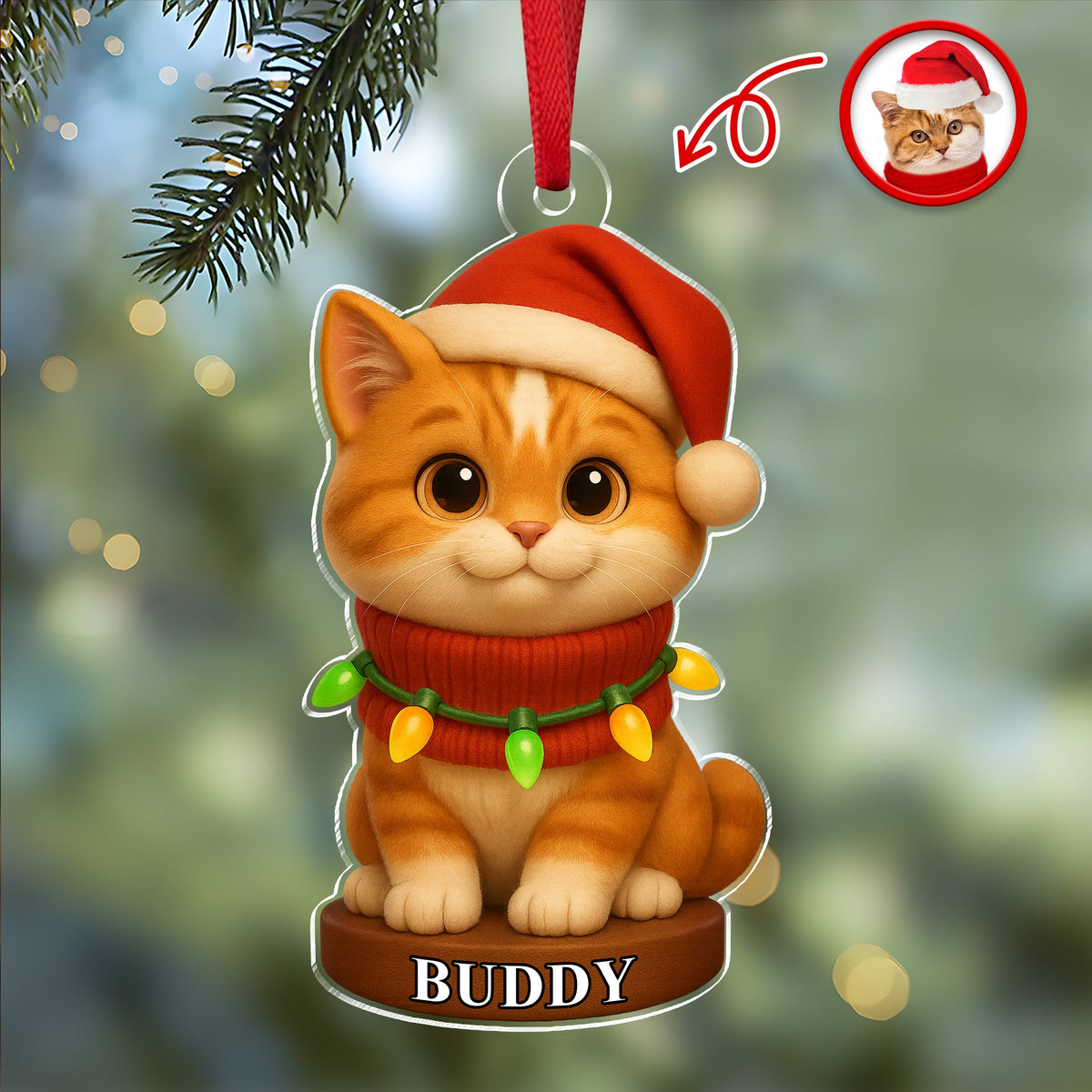 Custom Photo Dog 3D Effect Figure Art Acrylic Ornament Gifts For Dog Cat Lovers HA75 897434