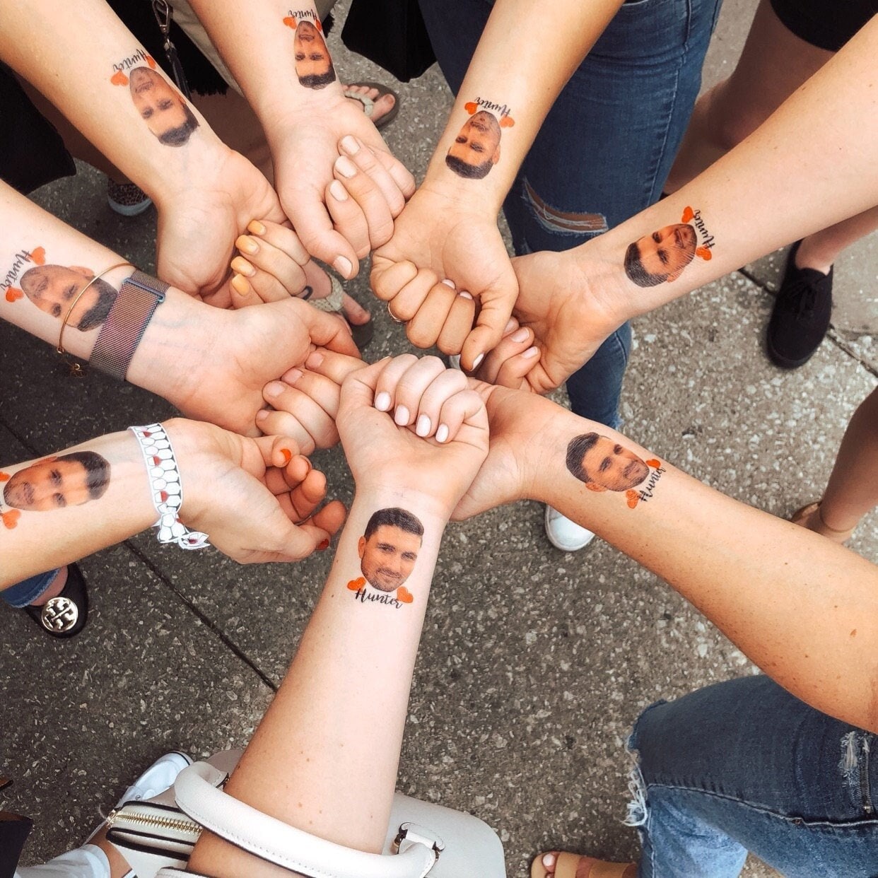 Custom Funny Photo Bachelorette, Birthday Party Tattoos Favors LM32 897663