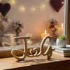Personalized Couples Initials Wooden Sign with Heart - Anniversary Valentine Wedding Gift for Couples LM32 899175
