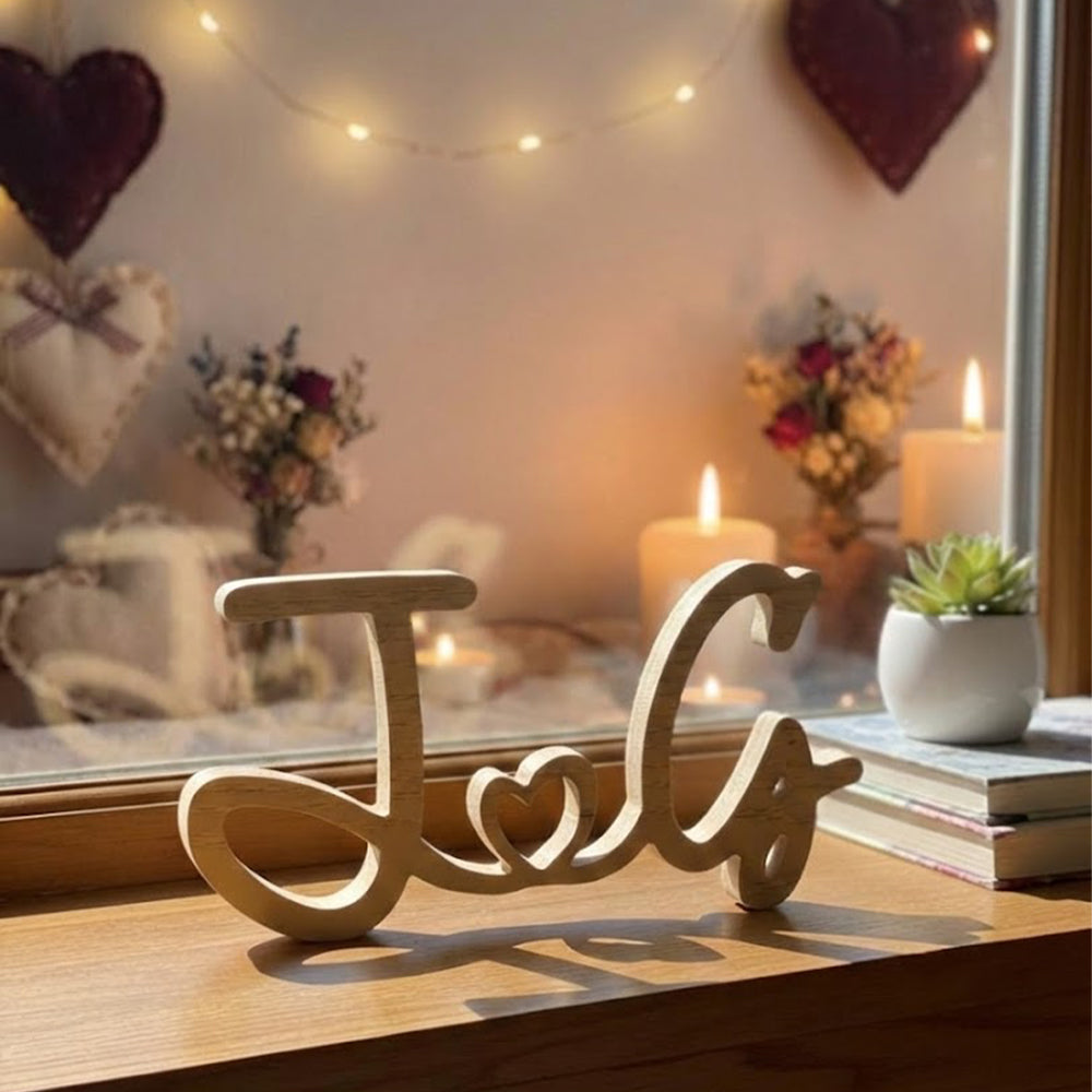 Personalized Couples Initials Wooden Sign with Heart - Anniversary Valentine Wedding Gift for Couples LM32 899175