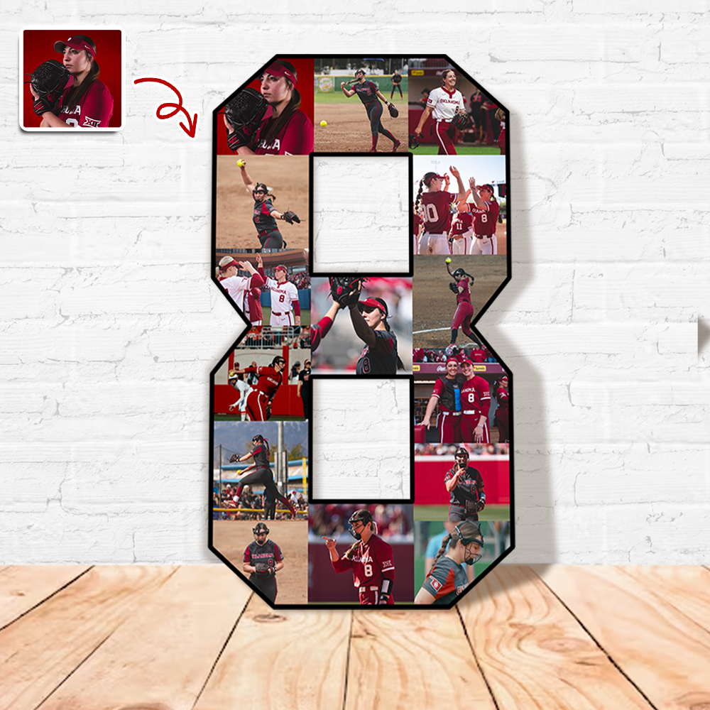 The Photo Collage And Wood Frame For Seniors And Birthdays For Softball Lover TH10 896515