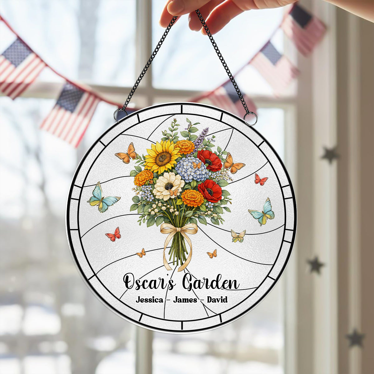 Personalized Family Name Stained Glass Suncatcher TH10 898757