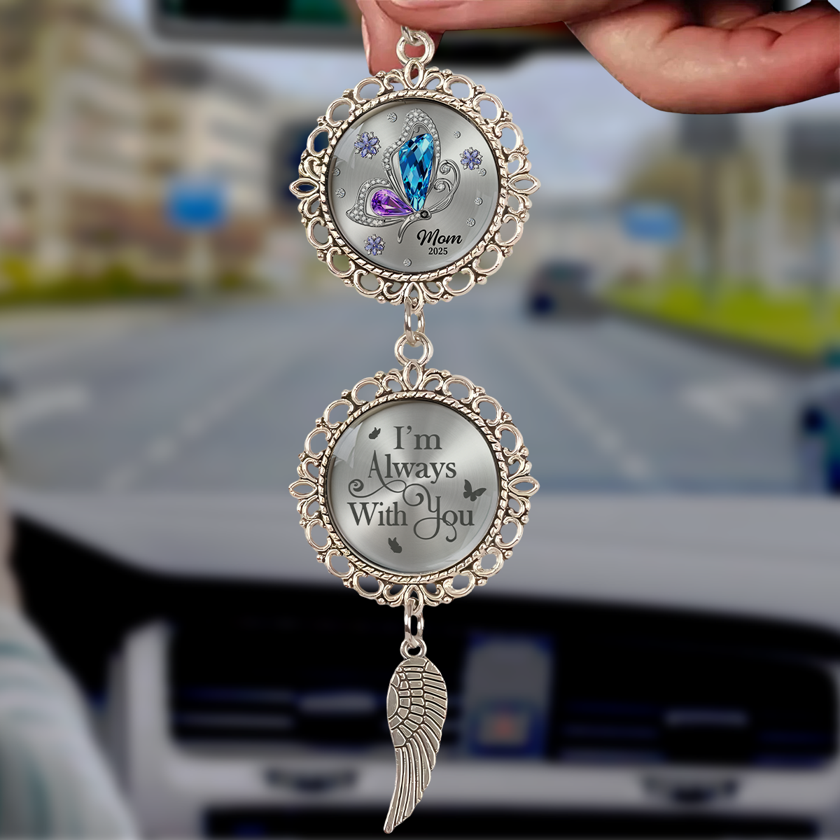 Forever In My Heart Personalized Memorial Hanging Ornament With Charm HA75 891982