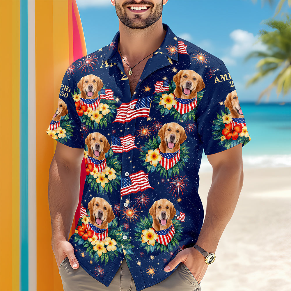 Custom Dog Cat Photo America 250 Hawaii Shirt Gift For Pet Lovers CH07 911048