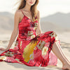 Custom Photo Dog Cat Tropical Hawaiian Aloha V-Neck Maxi Dress Summer Vacation Gift HA75 892508