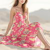 Custom Photo Love Heart Family Women's V-Neck Cami Maxi Dress For Summer Beach Holiday HO82 893736