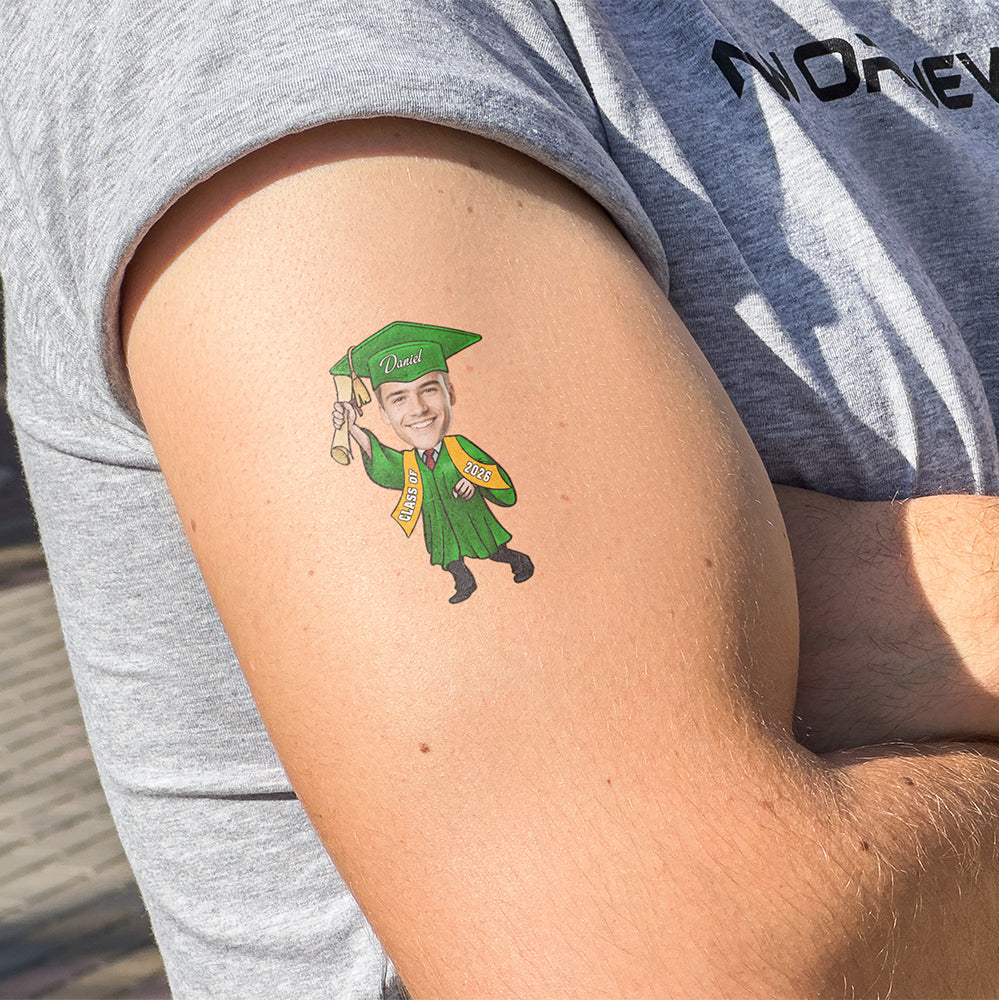 Custom Photo Graduate Personalized Temporary Tattoos Graduation Day Party Decor HO82 901466