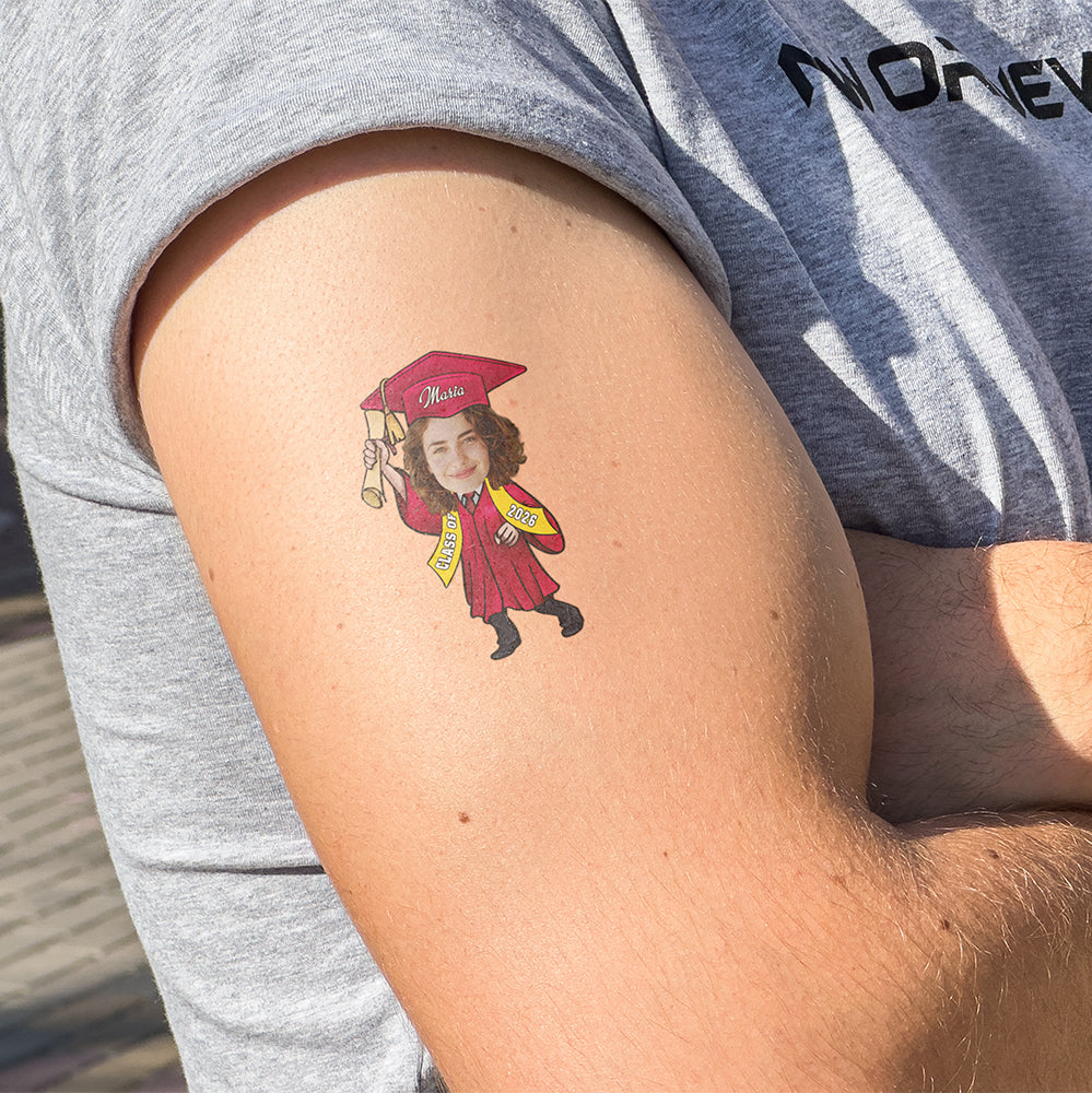 Custom Photo Graduate Personalized Temporary Tattoos Graduation Day Party Decor HO82 901466