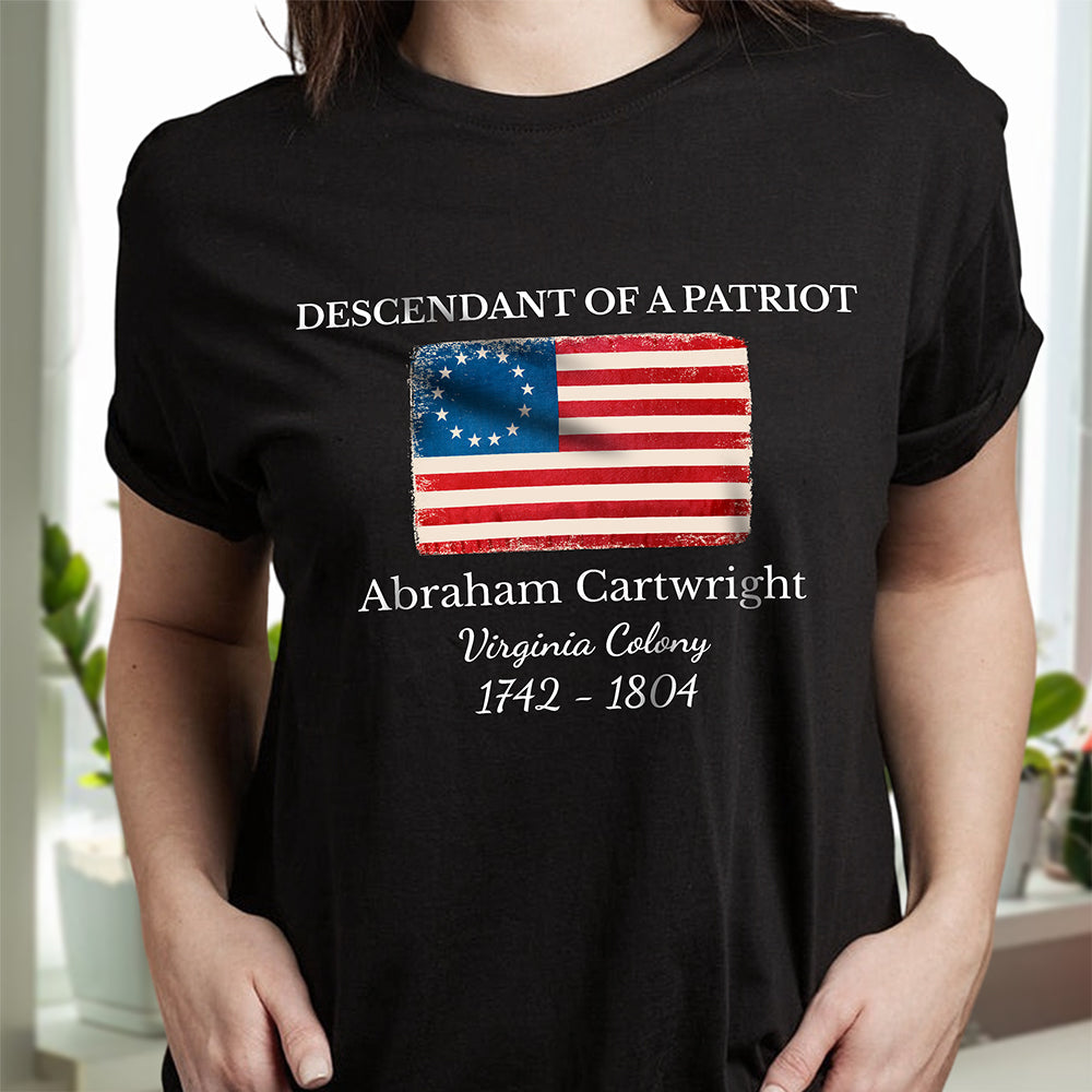 Custom Descendant of a Patriot Heritage Dark Shirt LM32 895551